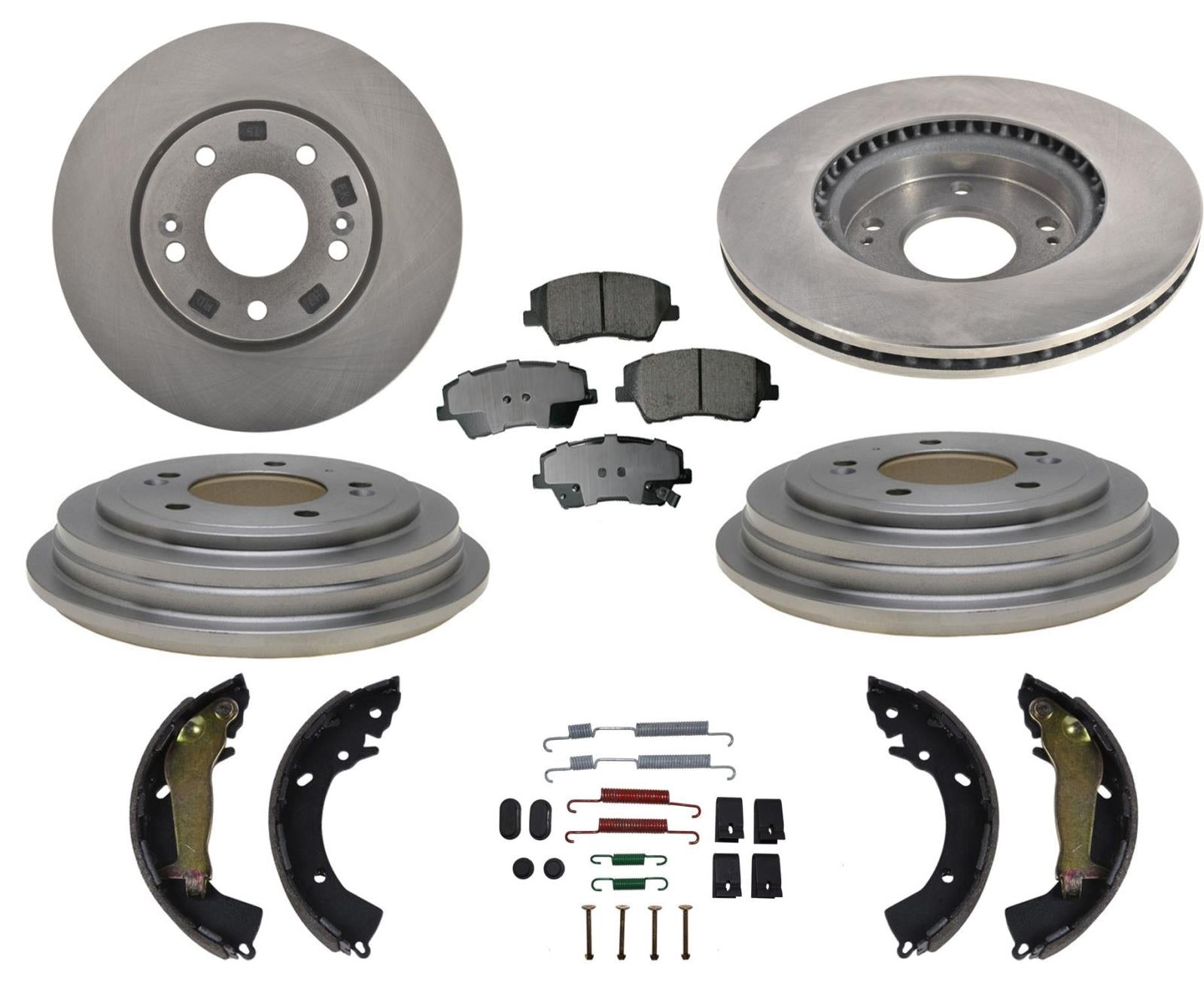 Frt Disc Rotors Rear Drums For 2017-2020 Hundai Elantra SE Only W R Drum Brakes