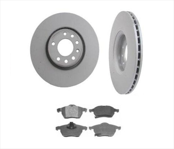 Saab 9-5 Saab 9-3 2.3L (2) 307MM 12 7/8 Inch Front Brake Rotors & Ceramic Pads