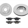 Fits For Mercedes 1996-2000 C280 (2) Front Brake Rotors & Ceramic Brake Pads
