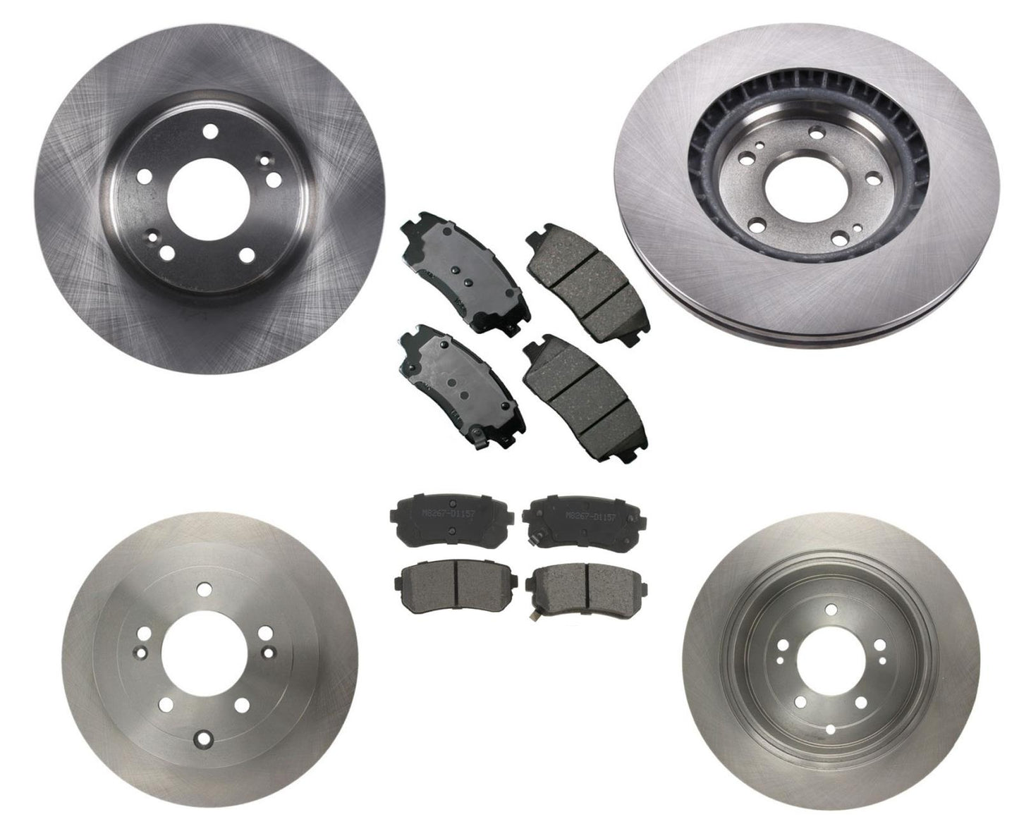 Front Rr Disc Brake Rotors Pads For 19-21 Hyundai Tucson with Electric Parking
