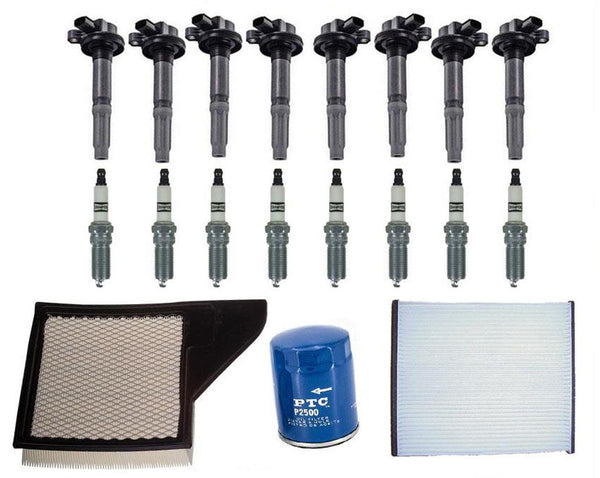 Ignition Coils Platinum Spark Plugs Filters for Ford Mustang 5.0L 2011-2012