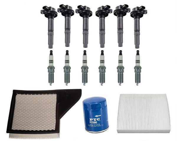 Ignition Coils Platinum Spark Plugs Filters for Ford Mustang 3.7L V6 13-14