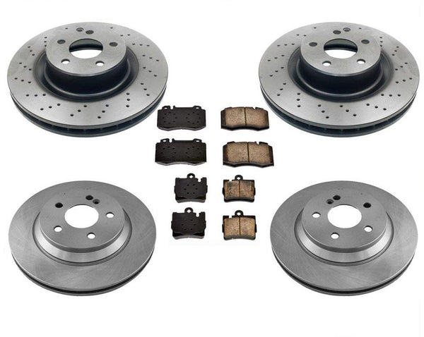 Front & Rear Rotors & Brake Pads 6pc for Mercedes-Benz S430 2000-2002