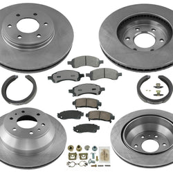 For 6.0L 06-09 Trailblazer SS 6.0L Disc Brake Rotors with Ceramic Brake Pads 8pc