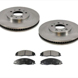 for 03-07 Cadillac CTS FE1 Brakes 11 13/16 Inch Front Brake Rotors W Brake Pads