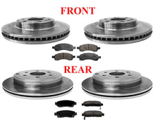 F & R Disc Brake Rotors and F & R Ceramic Brake Pads for 07-16 Acadia Traverse