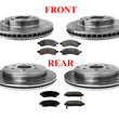 F & R Disc Brake Rotors and F & R Ceramic Brake Pads for 07-16 Acadia Traverse