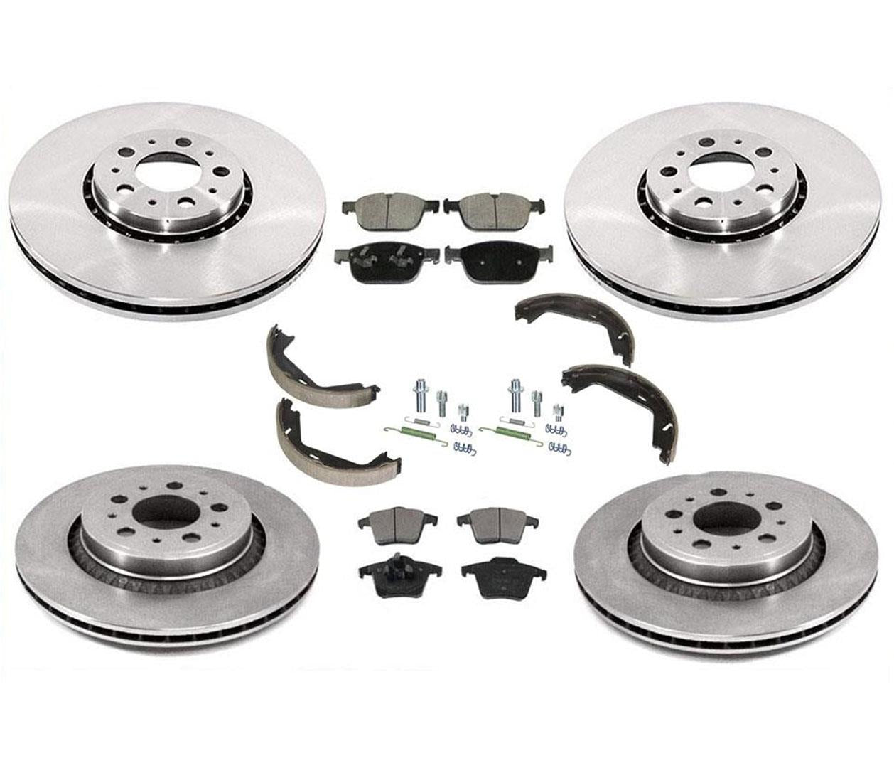Front 328mm Rotors & Rear Rotors with Brake Pads for Volvo XC90 2010-2014 8pc