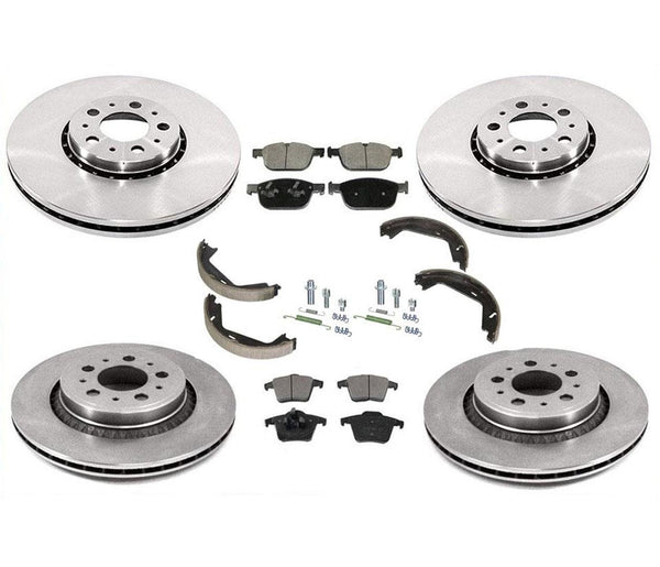 Front 328mm Rotors & Rear Rotors with Brake Pads for Volvo XC90 2010-2014 8pc