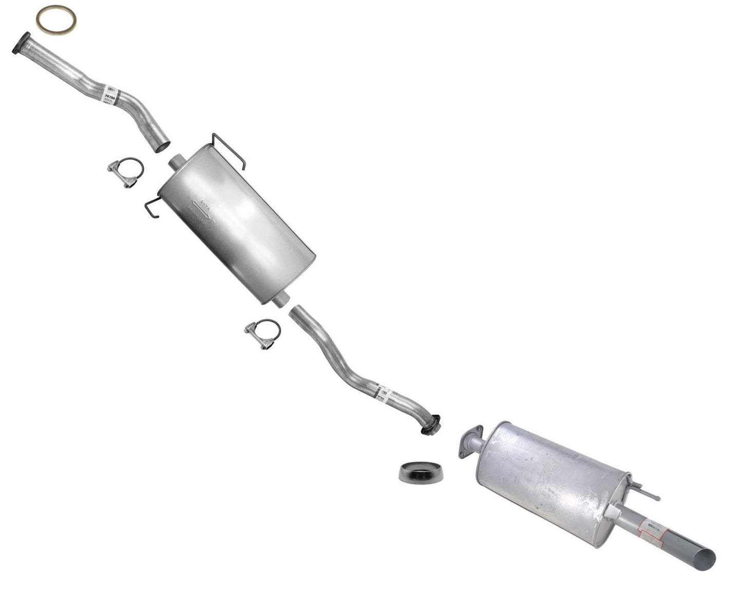 Middle Muffler Resonator Exhaust W/ Gasket & Clamp fits 2001-2003 Toyota Sienna