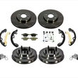 Front Rotors Ceramic Pads Rear Drums Shoes Wheel Cylinders For Ford Focus 05-07