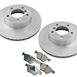 Rotor de freno de disco delantero y pastillas de freno de cerámica para BMW 128i 08-13