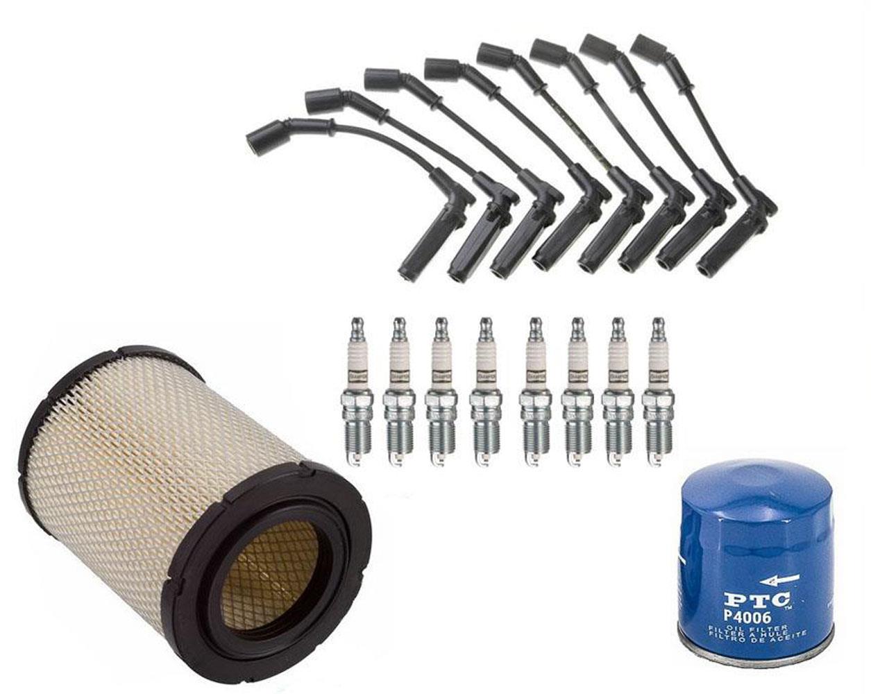 Ignition Wires Spark Plugs Air & Oil Filters for GMC Envoy 5.3L 2003-2006