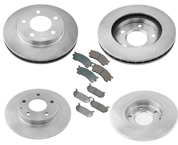 Fits For 1993-1997 Ford Probe GT With 4 W Disc Brake Disc Rotors Ceramic Pads 6p