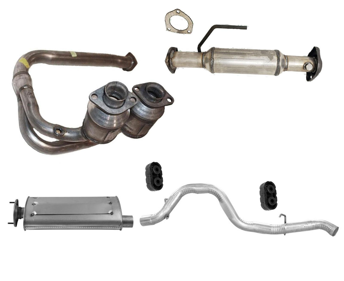 Catalytic Converters Muffler Tail Pipe for Jeep Wrangler 4.0L Y Pipe 2001-2003