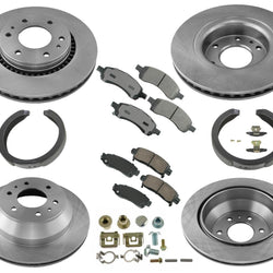 Fits For 06-09 Chevrolet Trailblazer Frt Rr Disc Brake Rotors & Ceramic Pads 8pc