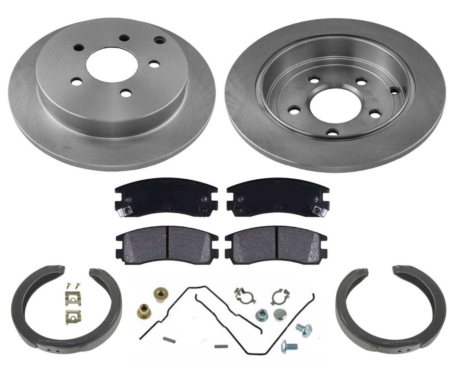 Fits For 2002-2007 Buick Rendezvous Rear Brake Rotors & Pads 5pc