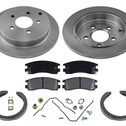 Fits For 2002-2007 Buick Rendezvous Rear Brake Rotors & Pads 5pc