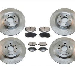 Rotores de freno delantero y trasero y pastillas de freno de cerámica para Ford Edge 11-14, kit de 6 piezas