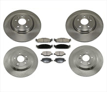 Front & Rear Brake Rotors & Ceramic Brake Pads for 2010-2011 Lincoln MKS & MKT
