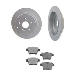REAR Brake Rotors & Brake Pads For 11-19 Ford Explorer Only With Solid Rr Rotors