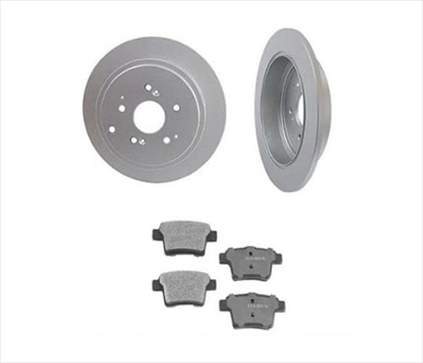 Rear Brake Rotors & Brake Pads For 2011-2019 Ford Explorer W/ Solid Rear Rotors