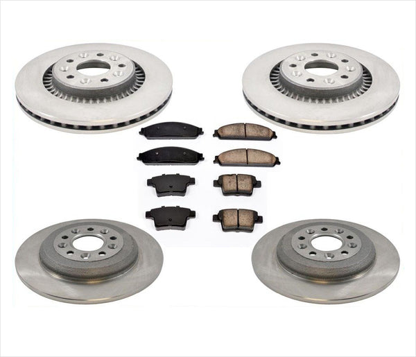 Front & Rear Brake Rotors Ceramic Pads fits 05-07 Five Hundred Montego Freestyle