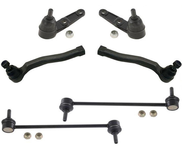 for 04-11 Chevrolet Aveo Aveo5  Lower Ball Joints Outer Tie Rods Sway Bar 6pc