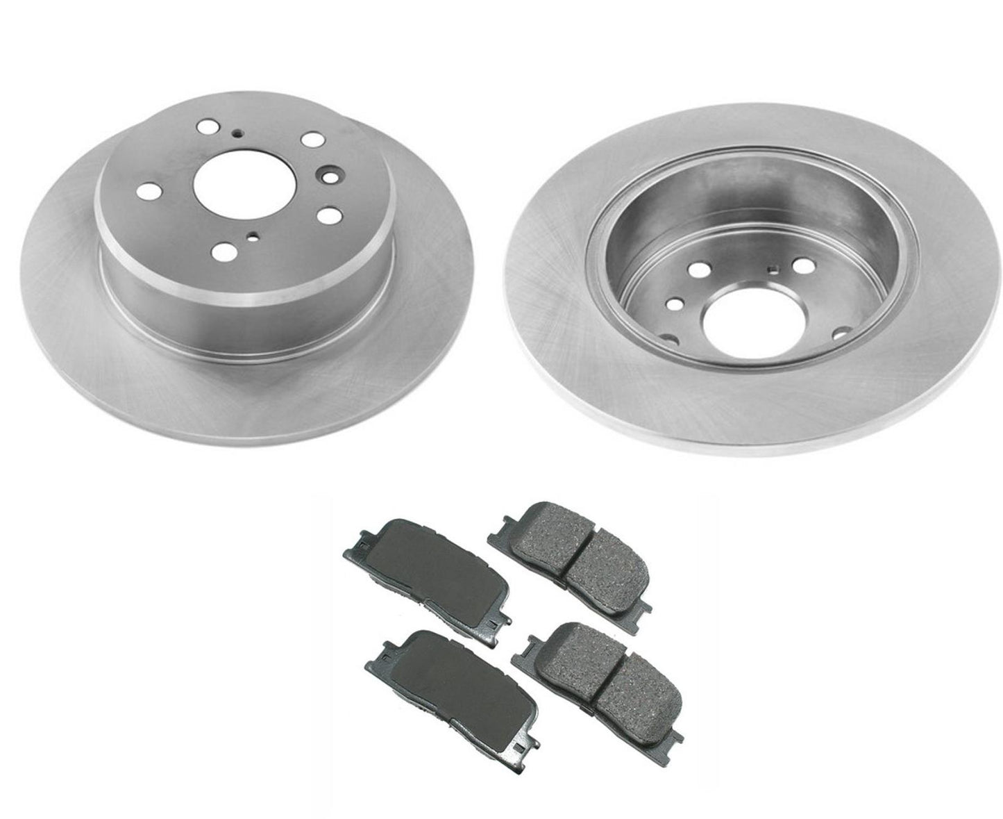 Fits 2001-2003 Toyota Highlander Front Wheel Drive Rear Rotors & Ceramic Pads