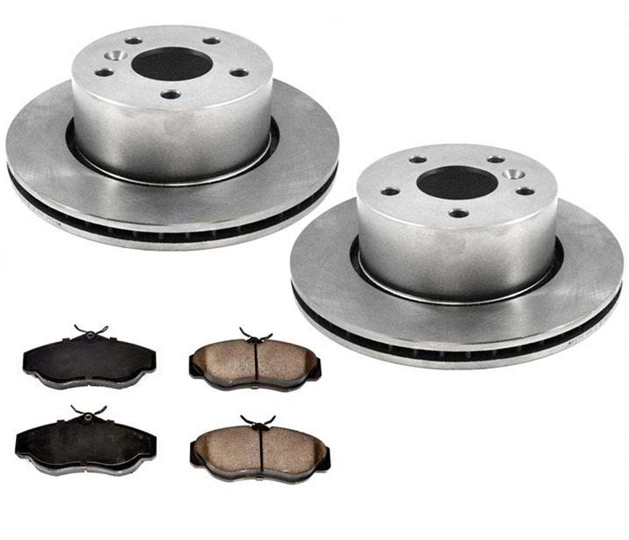 Front Brake Rotors & Ceramic Brake Pads for Land Rover Discovery 2000-2004