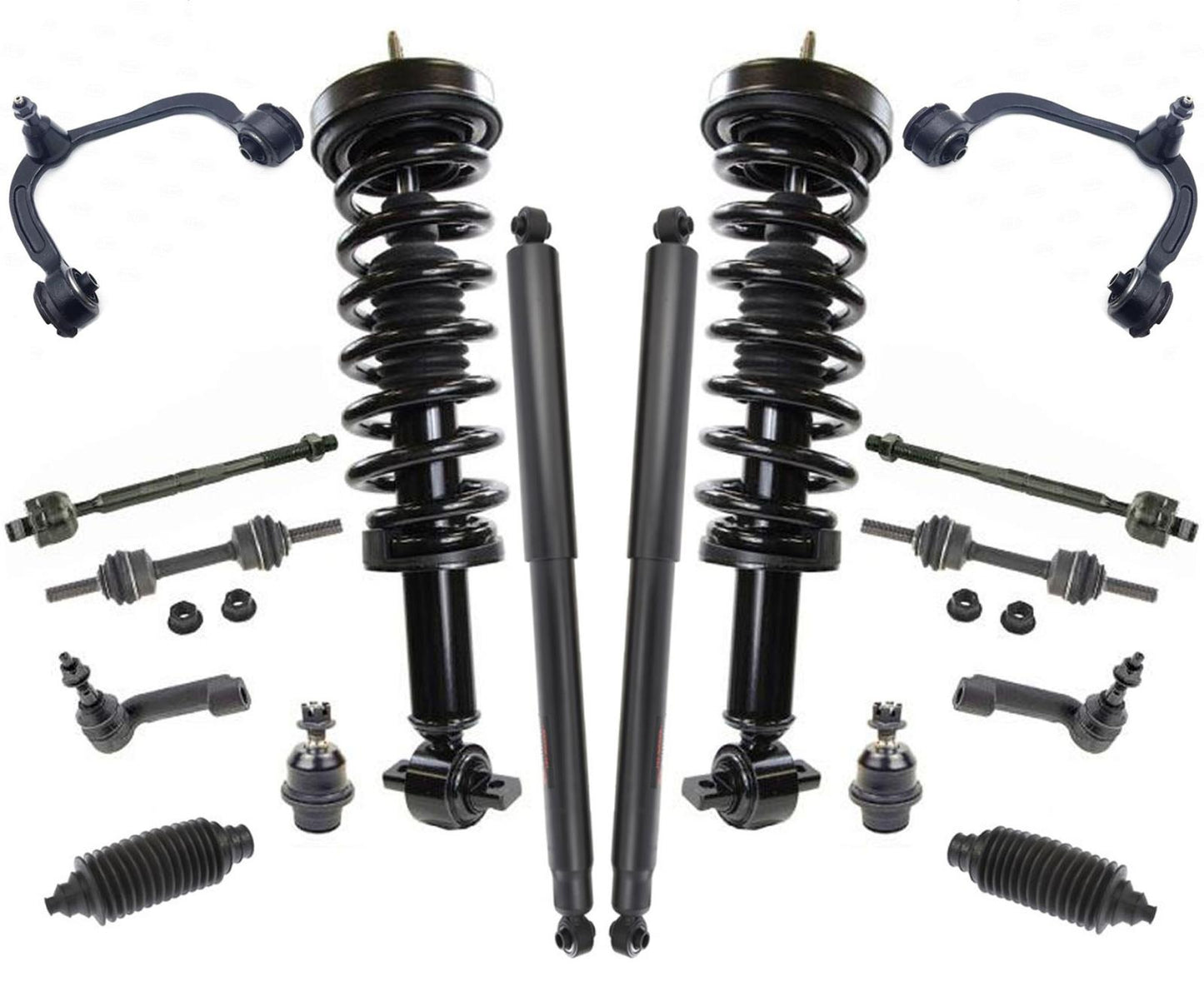 Coil Spring Struts Control Arms Ball Jnt for 2014 Ford F150 Extended Cab RWD