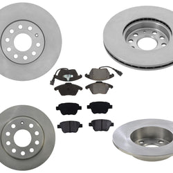 For 2013-2019 Volkswagen Beetle 288MM Front 253MM Rear Disc Brake Rotors W Pads