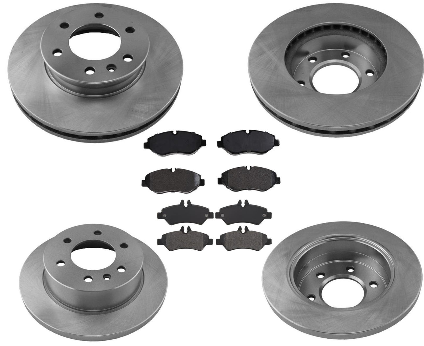Para Freightliner Sprinter 2500 2007-2012 pastillas de rotores de freno de disco delantero y trasero, 6 piezas