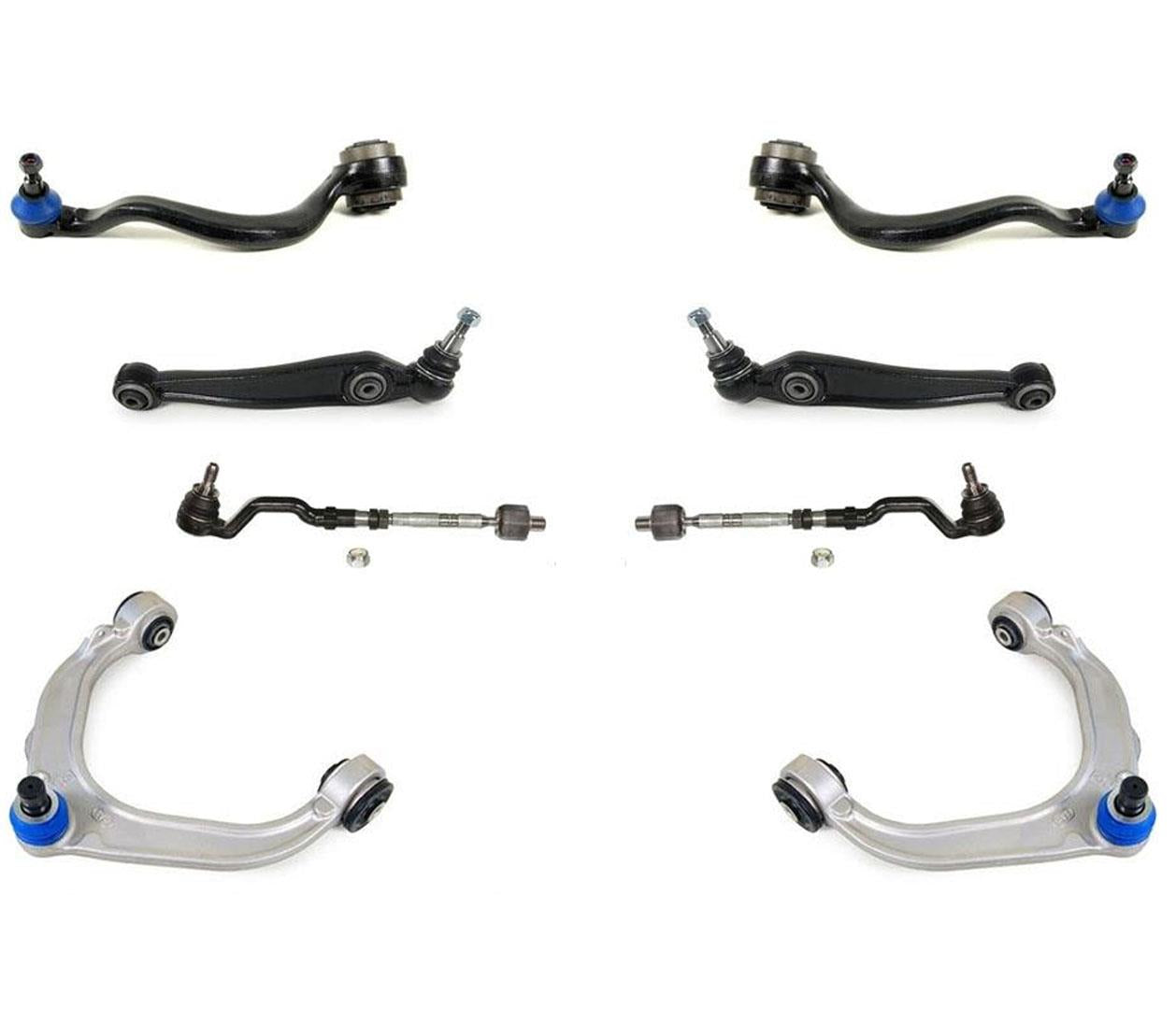 Se adapta a 07-13 X5 08-14 X6 L y R brazos de control delanteros inferiores, rótulas, varillas de amarre
