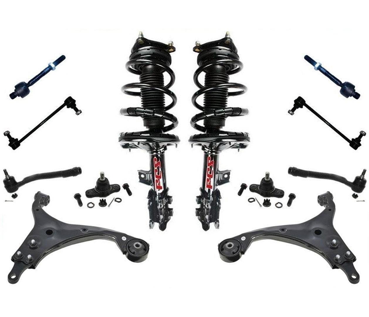 Front Suspension and Chassis 12 pc Kit for Hyundai Elantra 2.0L 2009-2010