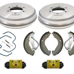 Rear Brake Drum Drums Shoes Spring Wheel Cylinder Fits 04-08 GMC Colorado