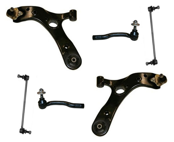 Fits For 11-16 CT200H 10-15 Prius L & R Lower Control Arms Sway Bar Tie Rods 8Pc