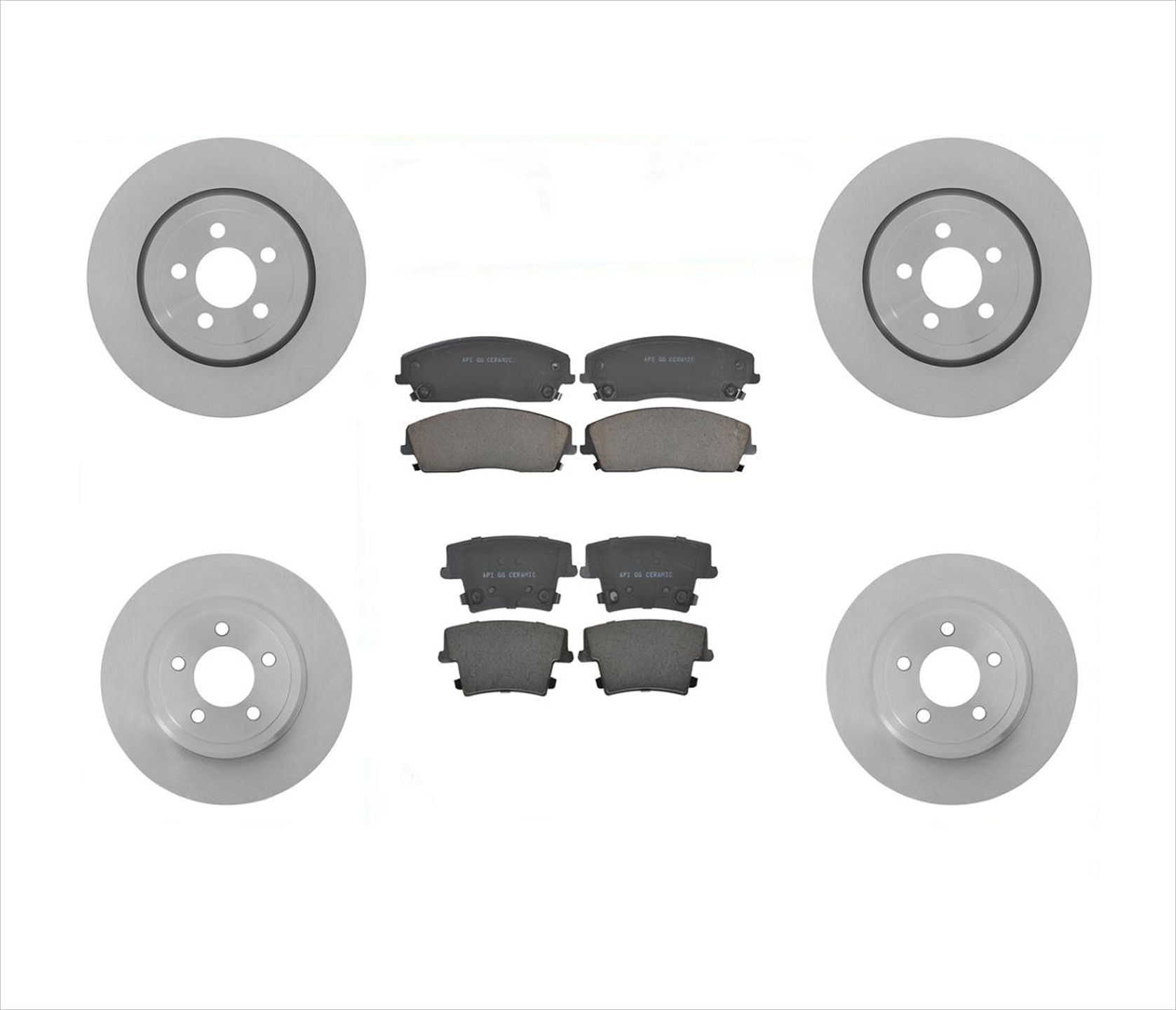 05-17 Chrys 300 REAR WHEEL DRIVE 2.7L 3.5L 5.7L 3.6L 345MM Frt Brake Pads 6Pc