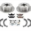 Rear Brake Rotors & Ceramic Pads Parking Brake Shoes Springs for 03-04 Dakota