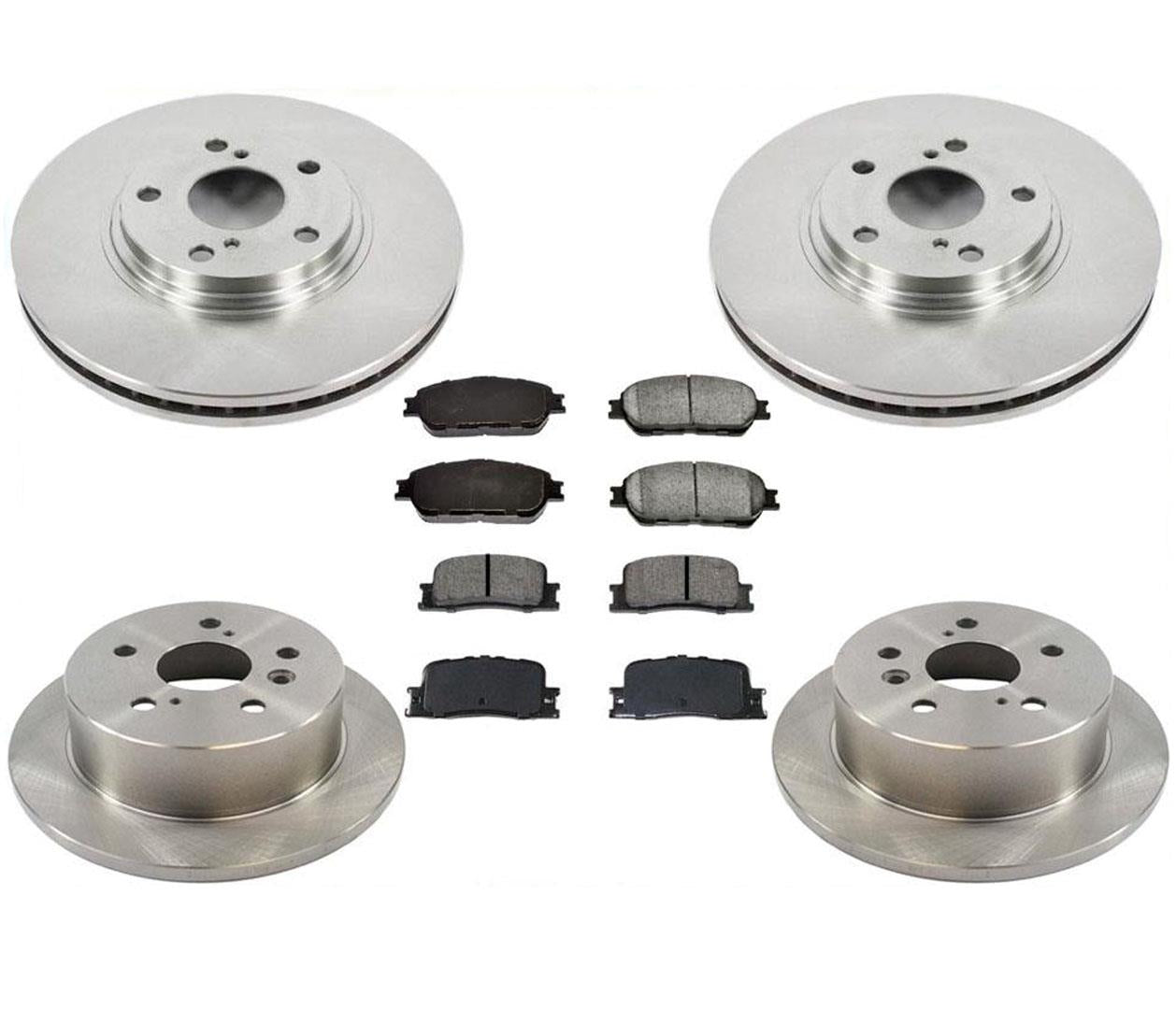 Fits For 2002-2003 Lexus ES300 Front & Rear Brake Rotors and Ceramic Pads