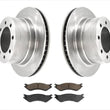 Rotor de freno de disco trasero y pastillas de freno 03-08 Dodge Ram 1500 Extended Mega Cab 8 Stud