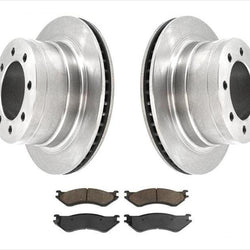 Rotor de freno de disco trasero y pastillas de freno 03-08 Dodge Ram 1500 Extended Mega Cab 8 Stud