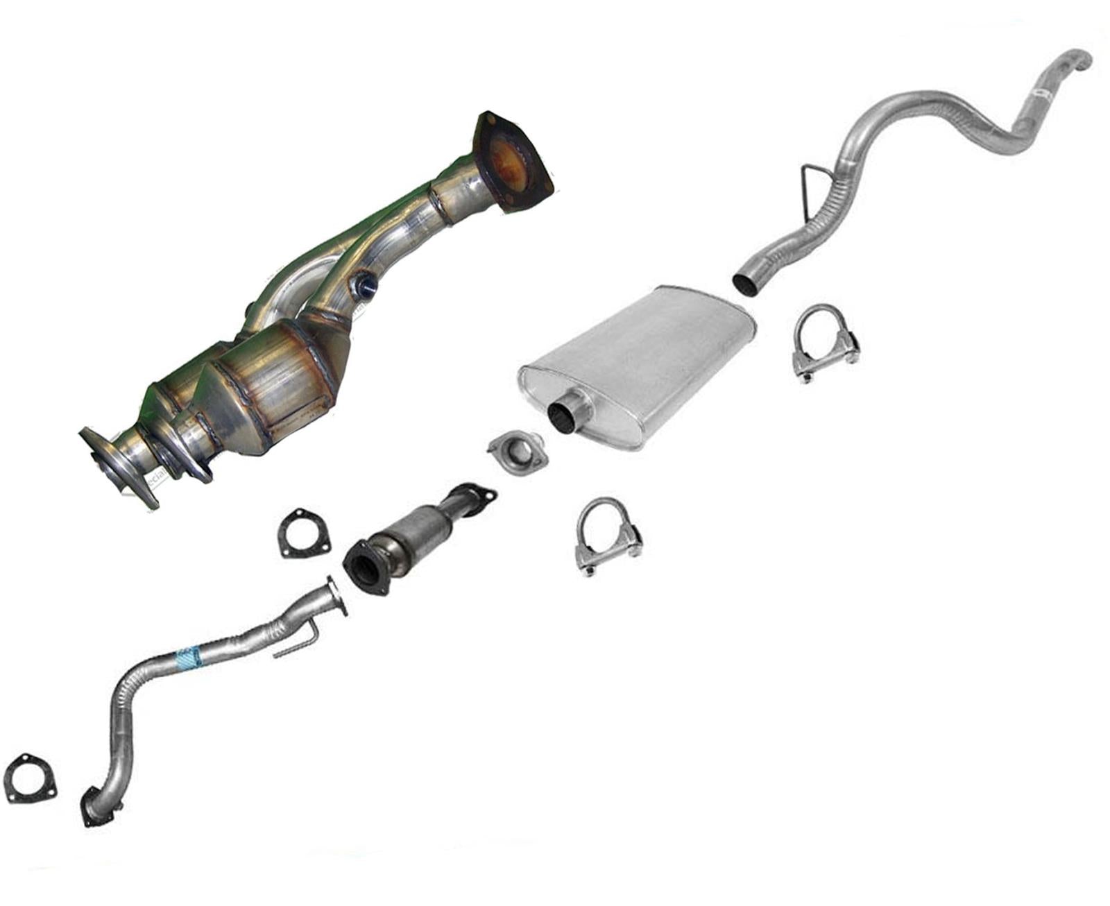 Fits 2001 Jeep Cherokee 4.0 Frt & Rr Catalytic Converters Muffler Exhaust System