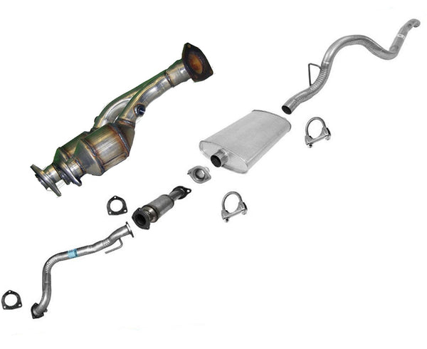 Fits 2001 Jeep Cherokee 4.0 Frt & Rr Catalytic Converters Muffler Exhaust System