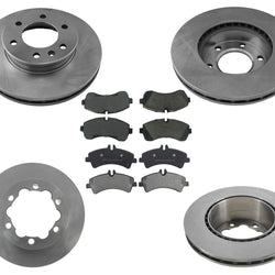 Rotores y pastillas de freno de disco para rueda trasera doble Sprinter 3500 DRW 2007-2016 únicamente