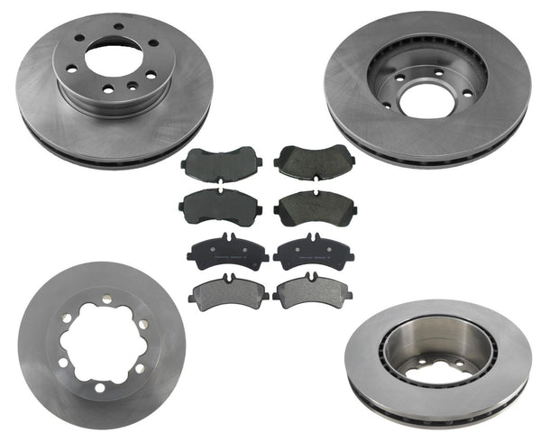 Rotores y pastillas de freno de disco para rueda trasera doble Sprinter 3500 DRW 2007-2016 únicamente
