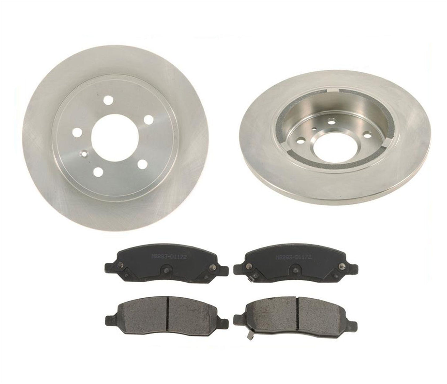 Rear 5 Stud Brake Disc Rotors & Ceramic Pads For 2006-2011 Buick Lucerne