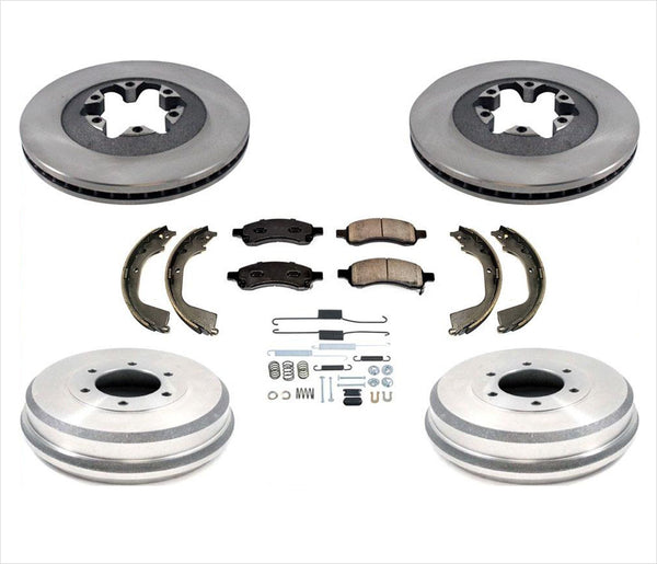 New Disc Brake Rotors Ceramic Pads Drums New Shoes 7pc Chevrolet Colorado 09-12