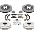 New Disc Brake Rotors Pads Drums Shoes Wheel Cylinder Chevy 09-12 Colorado 9pc