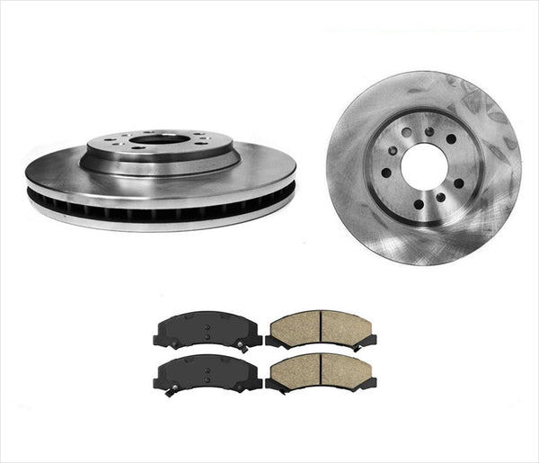Front Brake Rotors & Front Ceramic Brake Pads for Chevrolet Impala 2006-2013